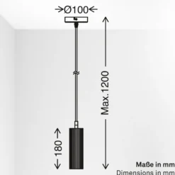 Hängeleuchte Ida, braun, 1-flammig, Ø 10 cm, GU10
