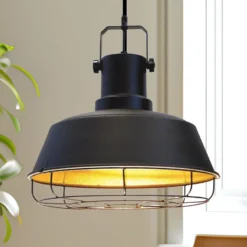 Hängeleuchte Mason, schwarz, Ø 41 cm, Metall, E27
