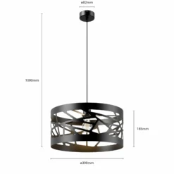 Hängeleuchte Modul Frez Musterschirm Ø39cm schwarz