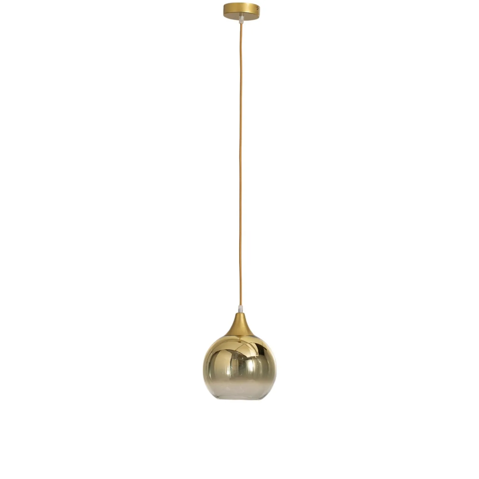 Hängeleuchte Monte aus Glas, einflammig, gold