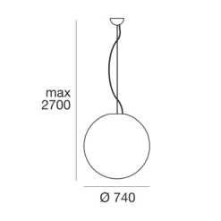 Hängeleuchte Oh weiß 75 cm
