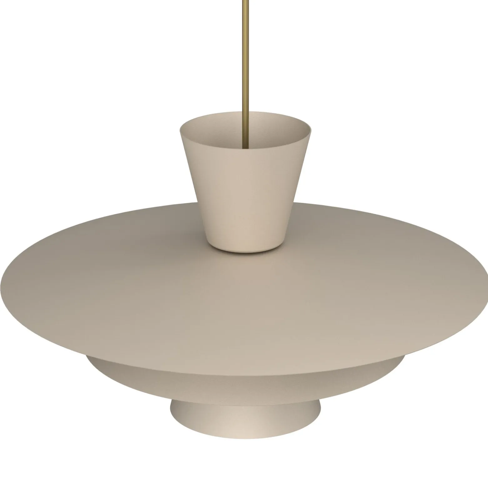 Hängeleuchte Plato, beige, Metall, Ø 38 cm, E27