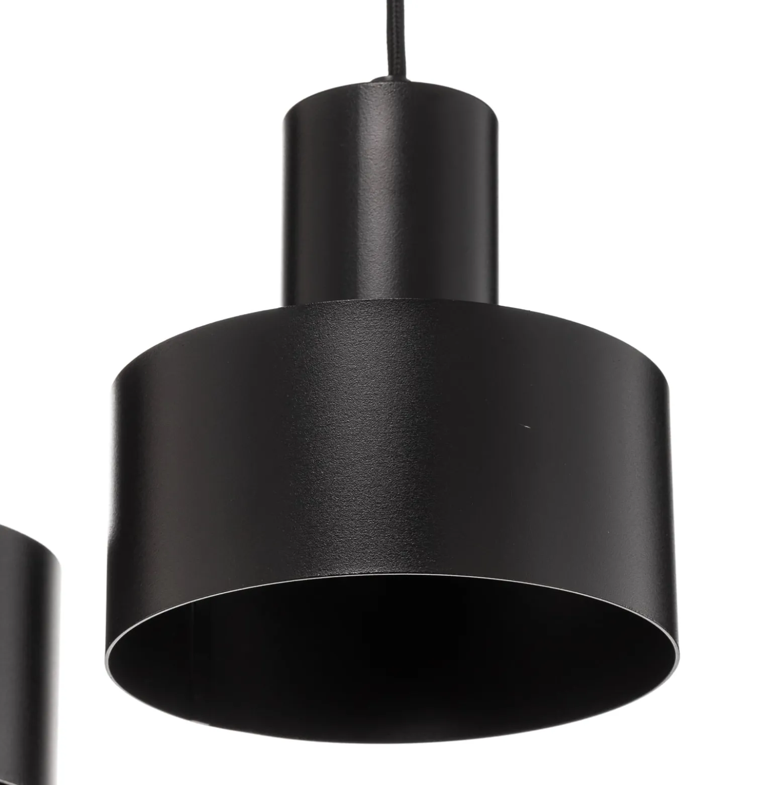 Hängeleuchte Rif 4, linear vierflammig, schwarz