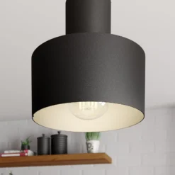 Hängeleuchte Rif, linear zweiflammig, schwarz