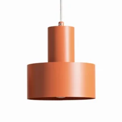 Hängeleuchte Rif 3, ziegelrot, 3-flammig, linear, Stahl
