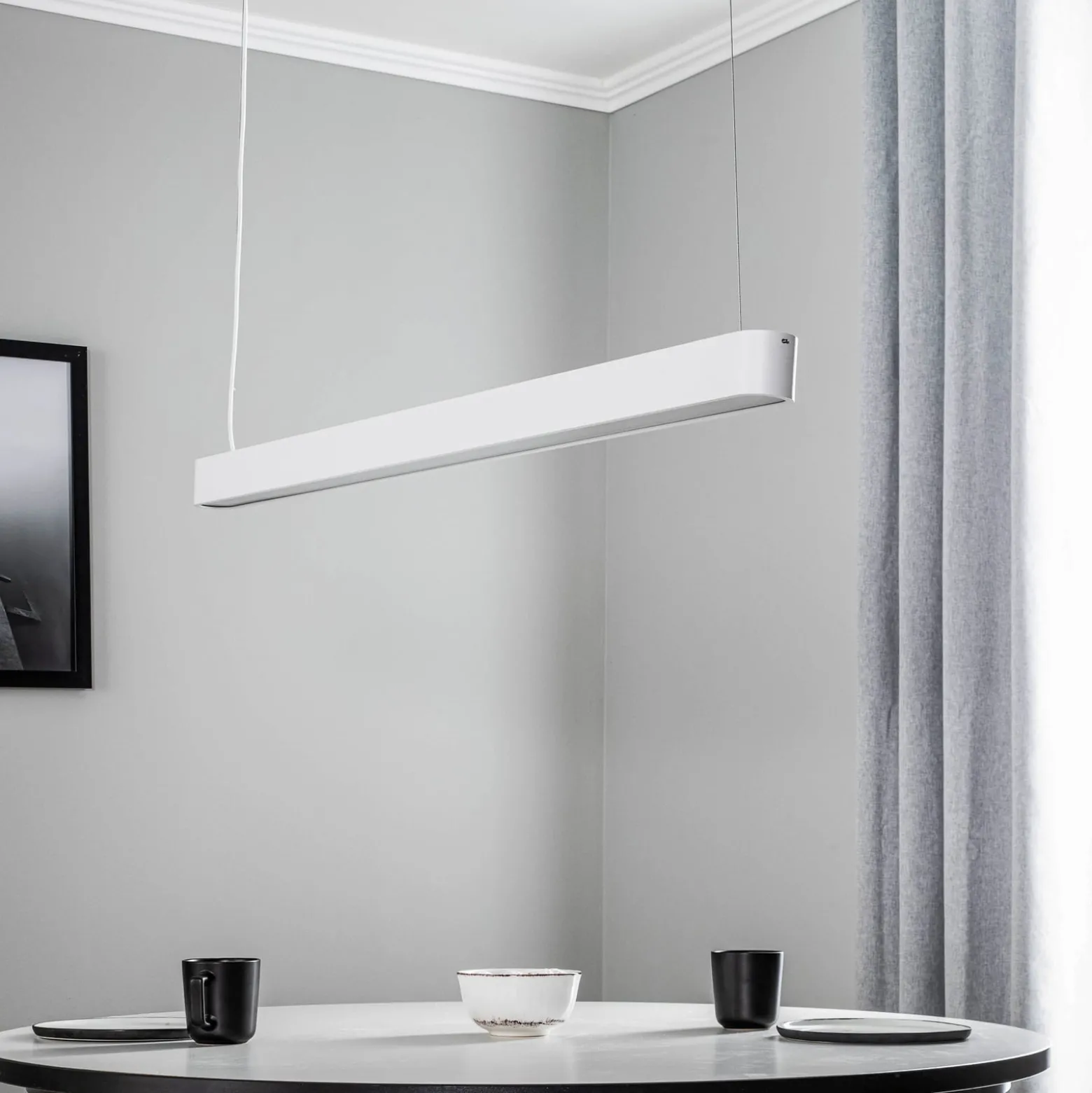 Hängeleuchte Soft weiß 125 cm