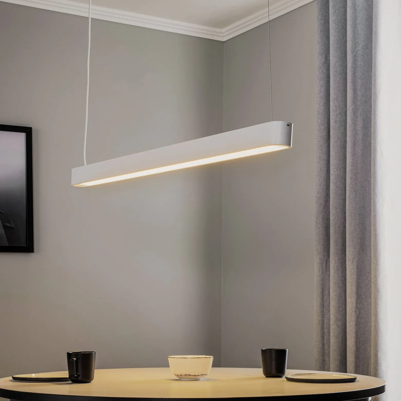 Hängeleuchte Soft weiß 125 cm