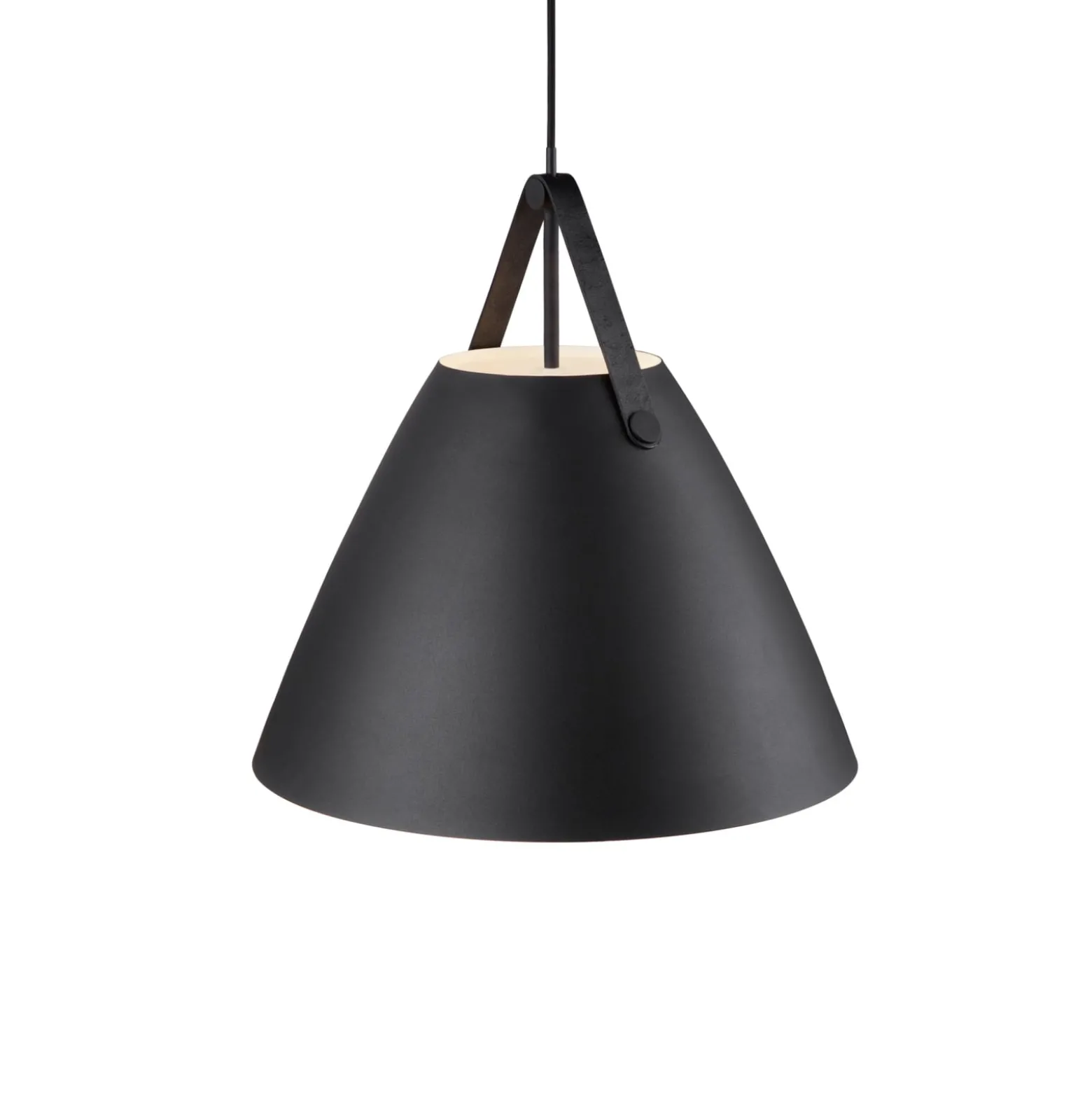 Hängeleuchte Strap mit Metallschirm Ø 48cm schwarz