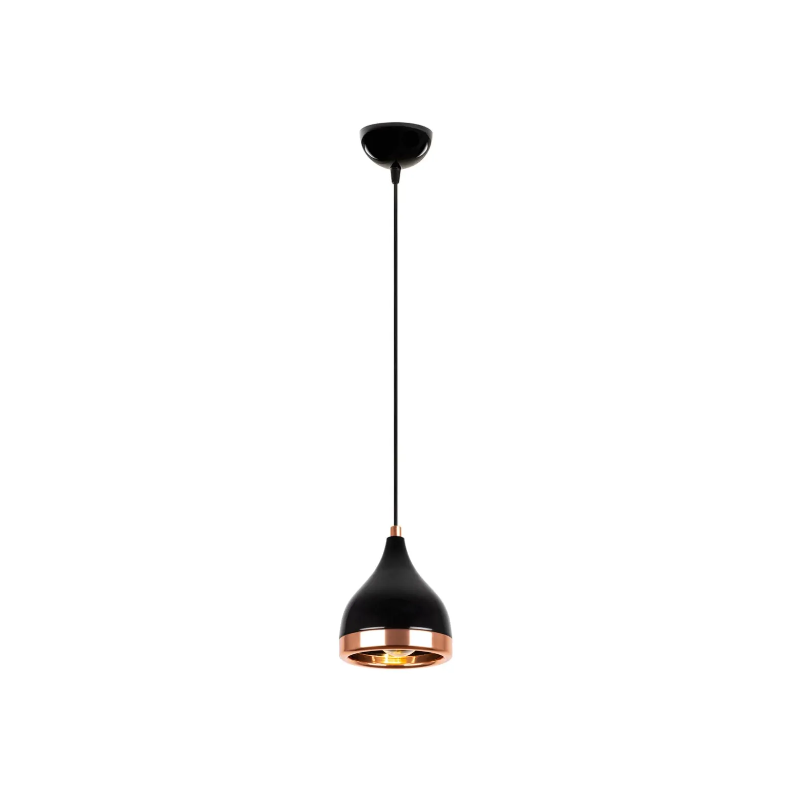 Hängeleuchte Yildo 7000 1-flg Ø15cm schwarz/kupfer
