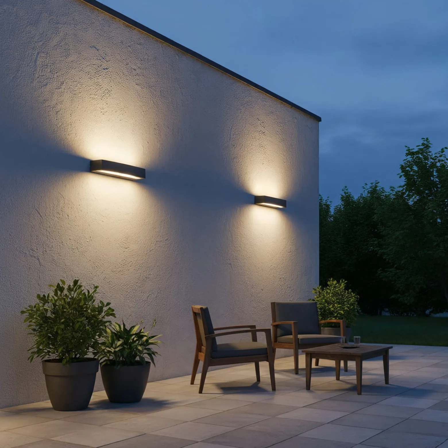 Ideal Lux Außenwandlampe Andromeda, schwarz, Breite 45 cm