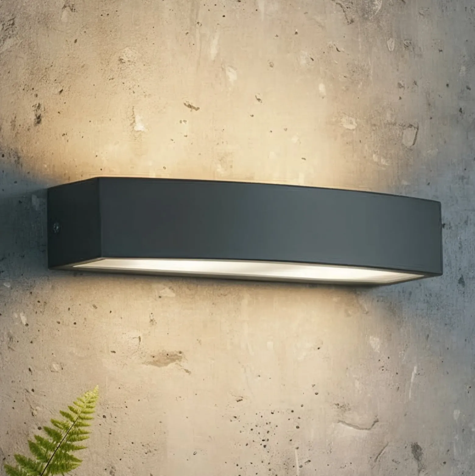 Ideal Lux Außenwandlampe Andromeda, schwarz, Breite 45 cm