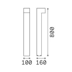 Ideal Lux LED-Wegelampe Sirio, schwarz, Höhe 80 cm, Metall