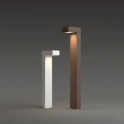 Ideal Lux LED-Wegelampe Sirio, braun, Höhe 60 cm, Metall