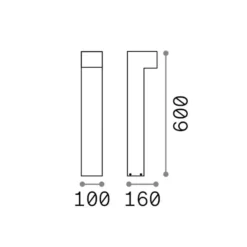 Ideal Lux LED-Wegelampe Sirio, anthrazit, Höhe 60 cm, Metall