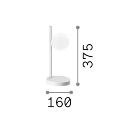 Ideal Lux Tischlampe Binomio, messing, Höhe 38 cm, Metall