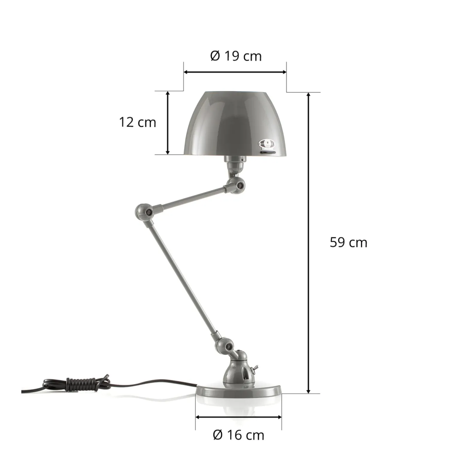 Jieldé Aicler AIC373 Tischleuchte, grau