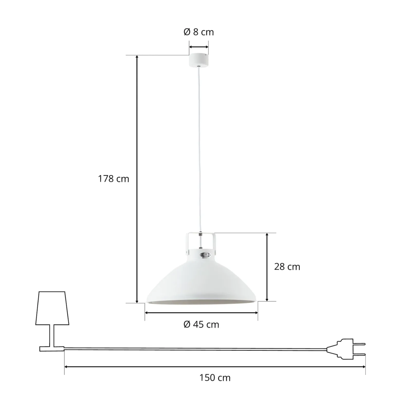 Jieldé Beaumont B360 Hängelampe weiß matt