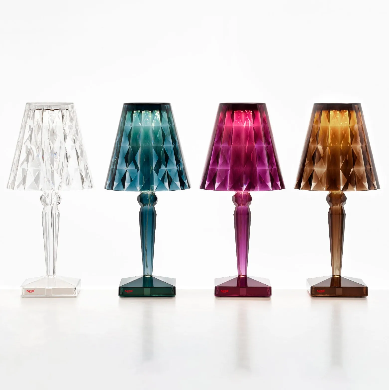 Kartell Big Battery - Tischlampe IP54, cola