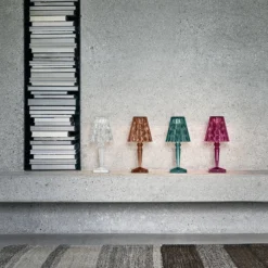 Kartell Big Battery - Tischlampe IP54, pflaume