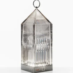 Kartell Lantern LED-Tischleuchte, rauchgrau IP54
