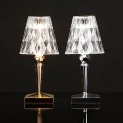 Kartell LED-Akku-Tischlampe Battery, 26 cm, goldfarben, IP54