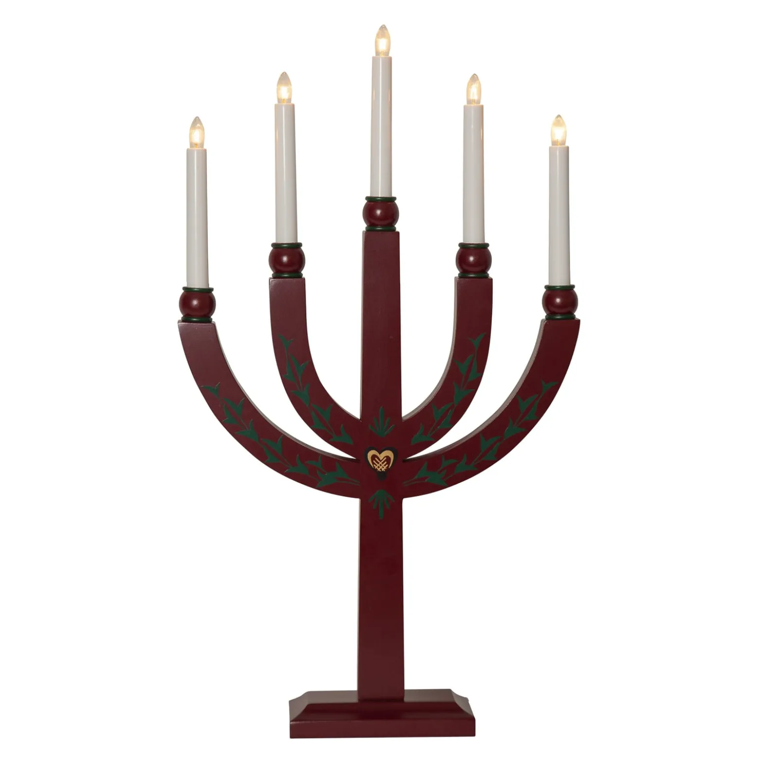 Kerzenleuchter Elias Tradition fünfflammig rot