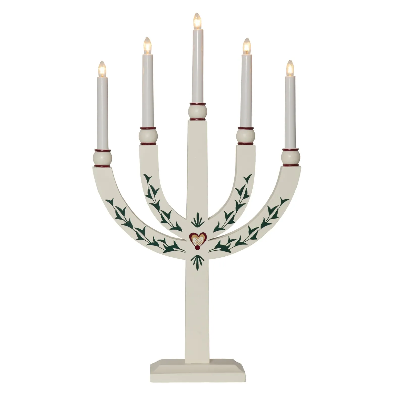 Kerzenleuchter Elias Tradition fünfflammig weiß