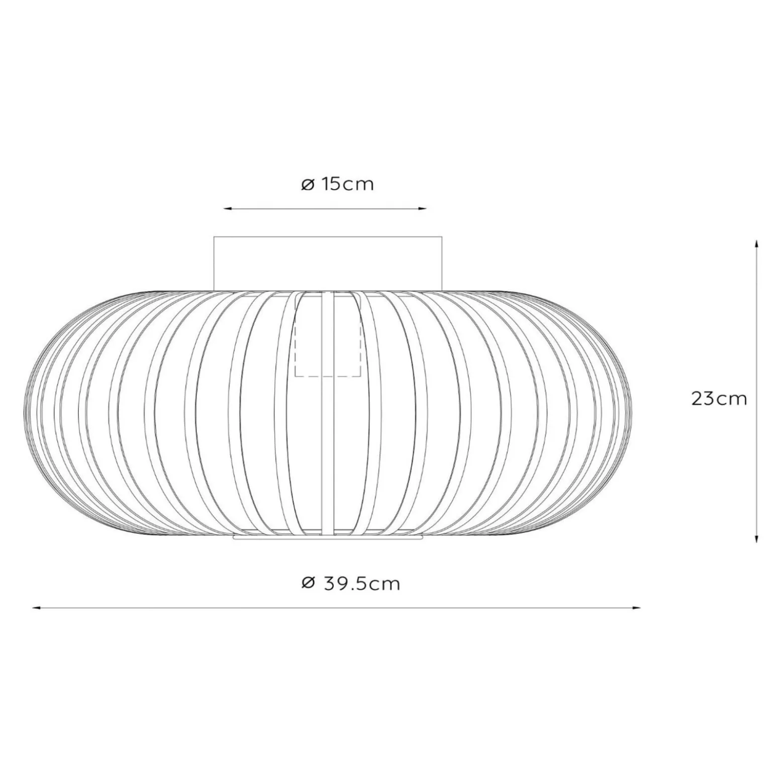 Käfig-Deckenleuchte Manuela, Ø 40 cm, schwarz
