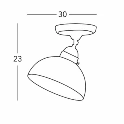 KOLARZ Deckenlampe Nonna, Ø 30 cm, Zitronen, Rand glatt