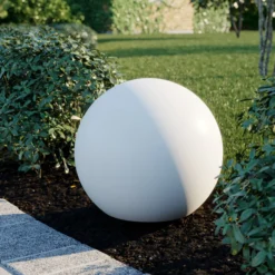 Kugelleuchte Cumulus M, Ø 45 cm, weiß, Kunststoff, IP44, E27