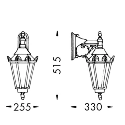 Landhausstil Außenwandleuchte 746 W