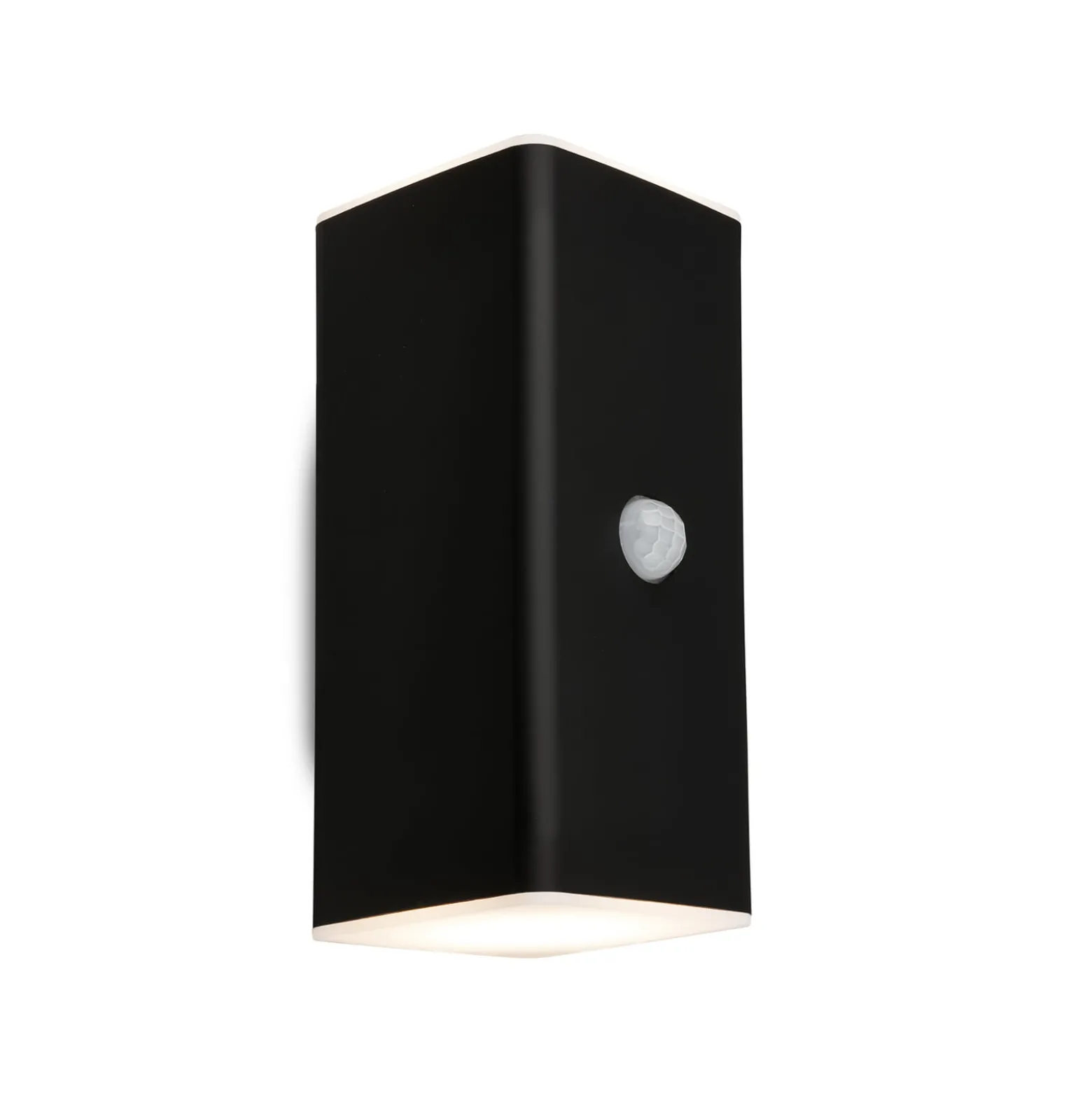 LED-Akku-Außenwandleuchte, schwarz, Sensor, up/down
