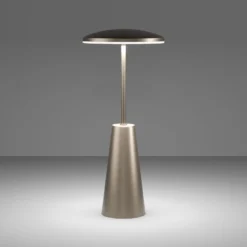 LED-Akkuleuchte Piccola, bronzefarben, Höhe 28 cm, IP54