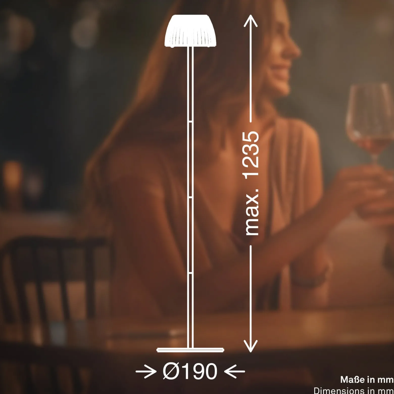 LED-Akku-Stehlampe Brilo unplugged Riffle, anthrazit