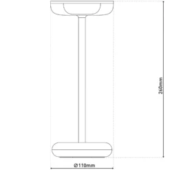 LED-Akku-Terrassenleuchte Pasi, rosa Höhe 26 cm Metall Touch