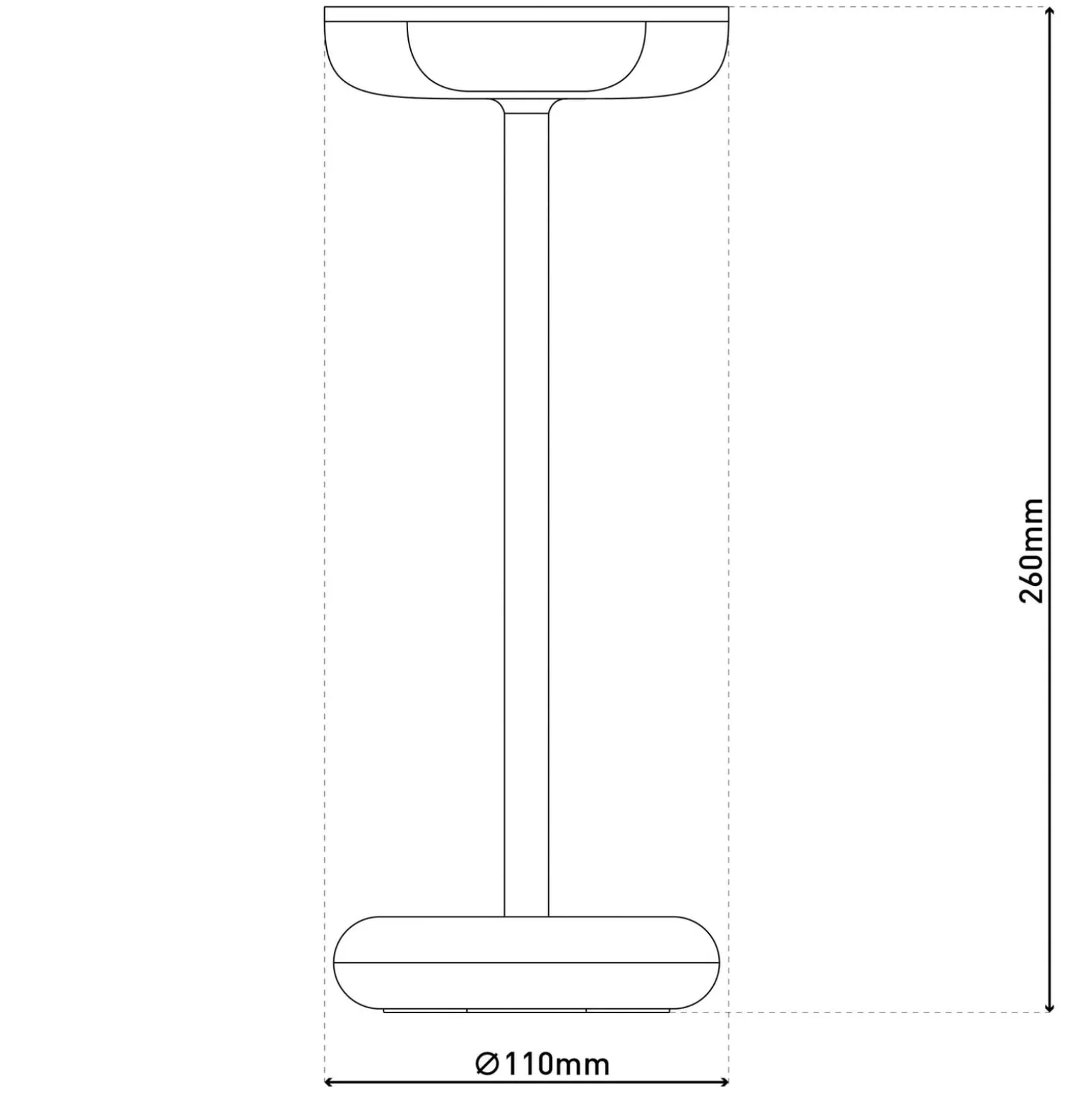 LED-Akku-Terrassenleuchte Pasi beige Höhe 26 cm Metall Touch