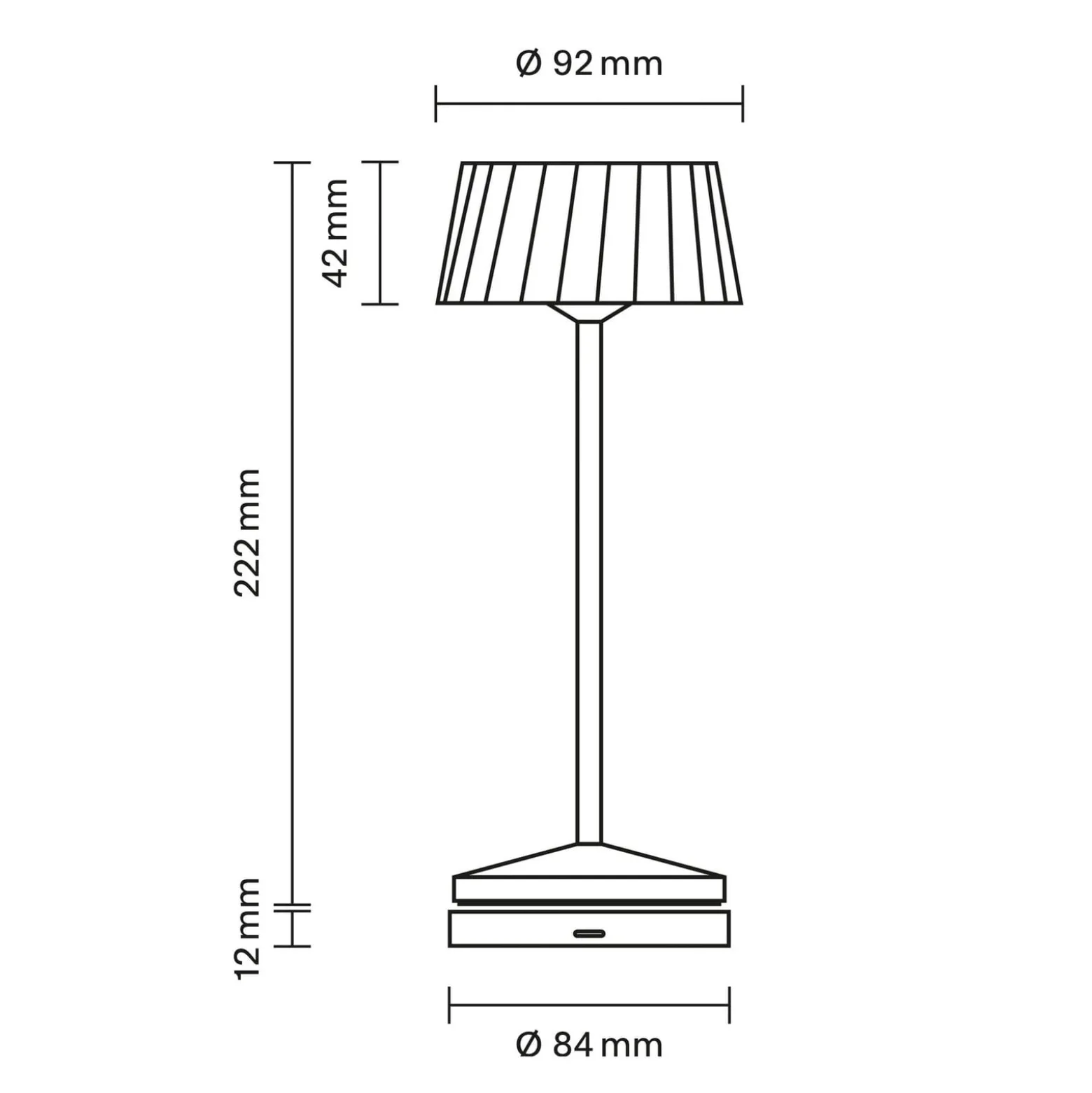 LED-Akku-Tischlampe Facetta, beige, 22 cm, Metall, CCT IP44