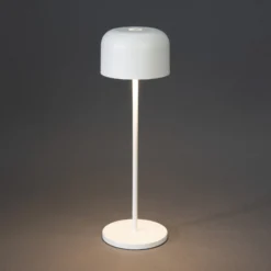 LED-Akku-Tischlampe Lille, Höhe 36 cm, weiß, IP54, USB
