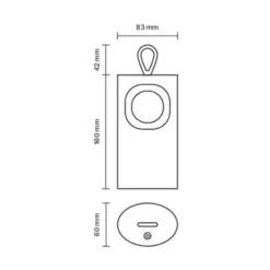 LED-Akku-Tischlampe Lunari, beige, 16 cm, Metall, CCT IP44