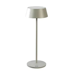 LED-Akku-Tischlampe Menton, grau, Höhe 27 cm, IP54, USB