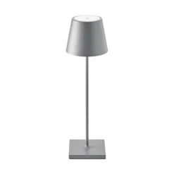 LED-Akkutischlampe Nuindie, USB-C, graphit, IP54, dimmbar