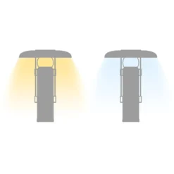 LED-Akku-Tischleuchte Camping, weiß, Aluminium, PMMA, CCT