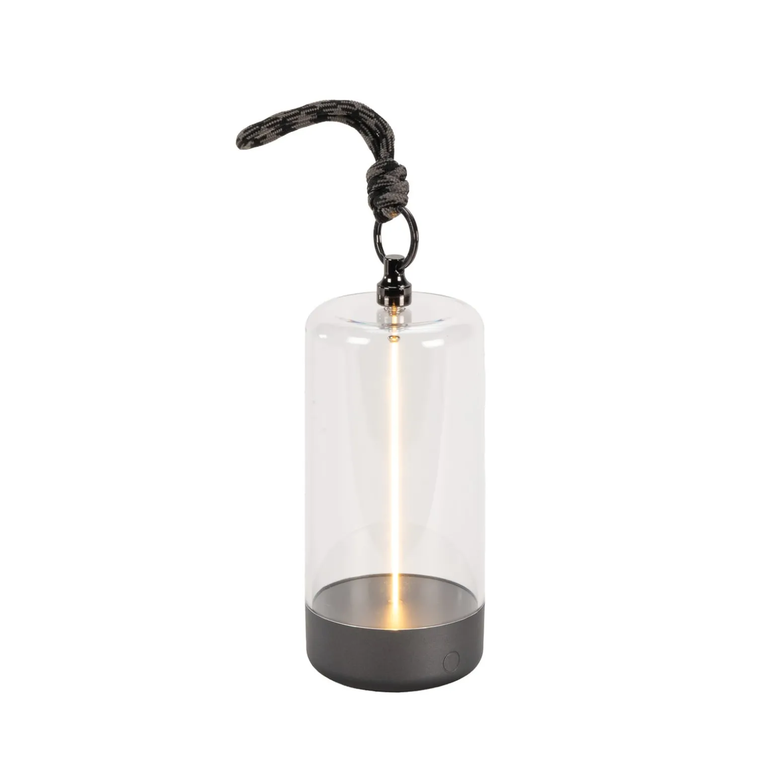LED-Akku-Tischleuchte Edison, Höhe 15 cm, grau/klar, IP54