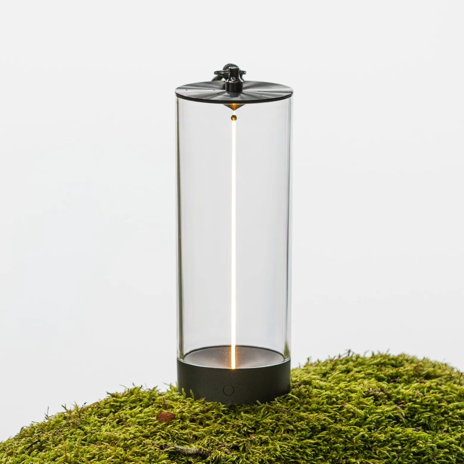 LED-Akku-Tischleuchte Edison, Höhe 24 cm, grau/klar, IP54