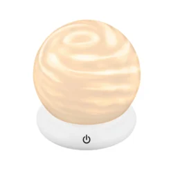 LED-Akku-Tischleuchte LUSTRO, weiß, Ø 15 cm, RGBW, touchdim