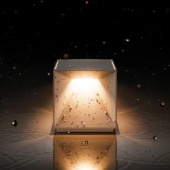 LED-Akku-Tischleuchte Nutalis, dünenbeige, IP54, dimmbar