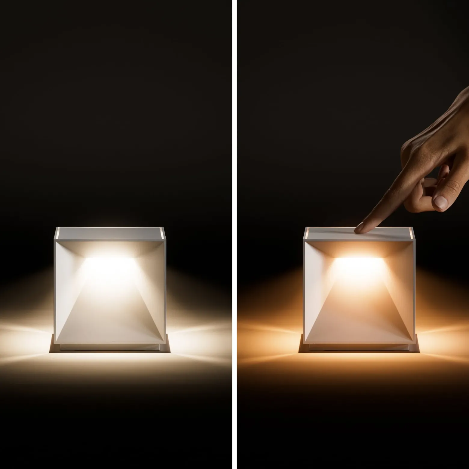 LED-Akku-Tischleuchte Nutalis, nachtschwarz, IP54, dimmbar