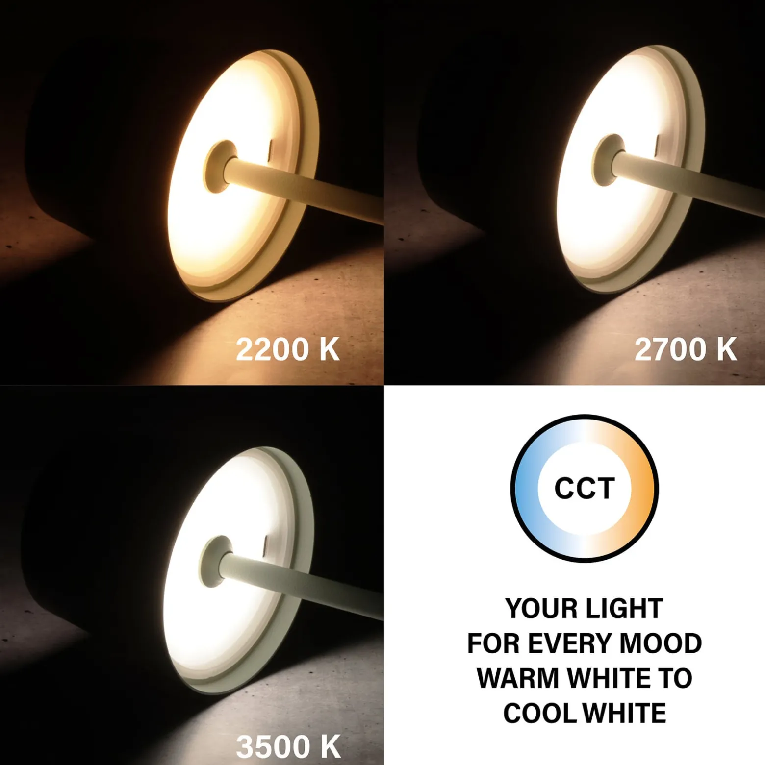 LED-Akku-Tischleuchte Roxi, mintgrün, Metall, IP54, Dimmer