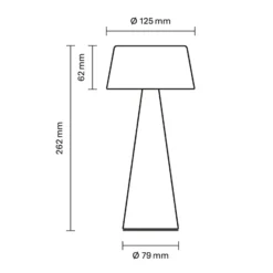 LED-Akku-Tischleuchte Solino, graphit, Solar/USB, 26 cm IP44