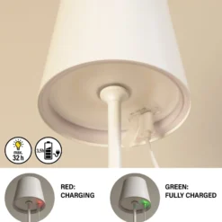 LED-Akku-Tischleuchte Viletto, weiß, IP54